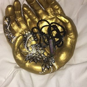 Handmade Clay Open Palms Jewelry Holder